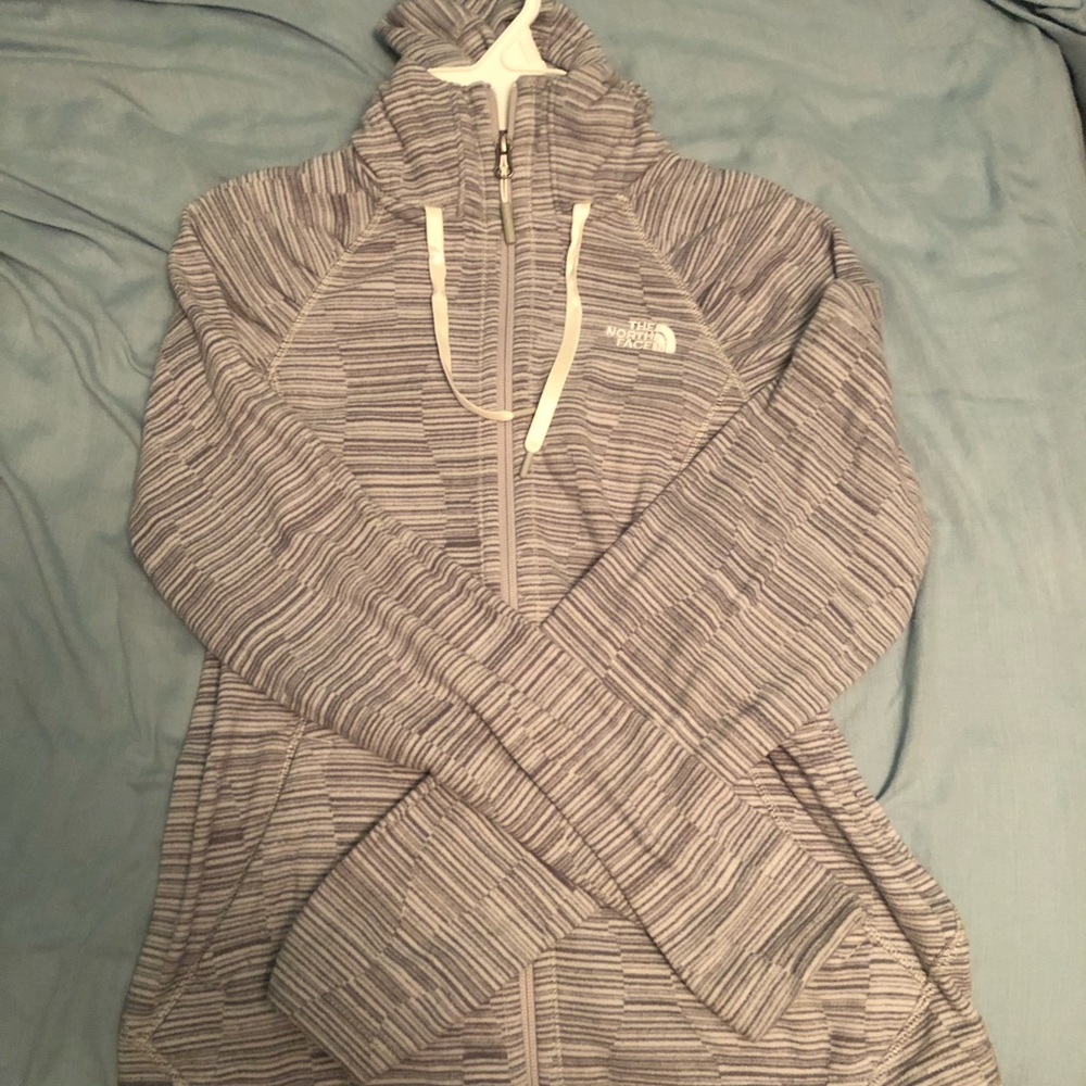 Soft north face zip up with hood